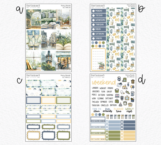 Vertical Weekly Kit, Rainy Reads, V-356