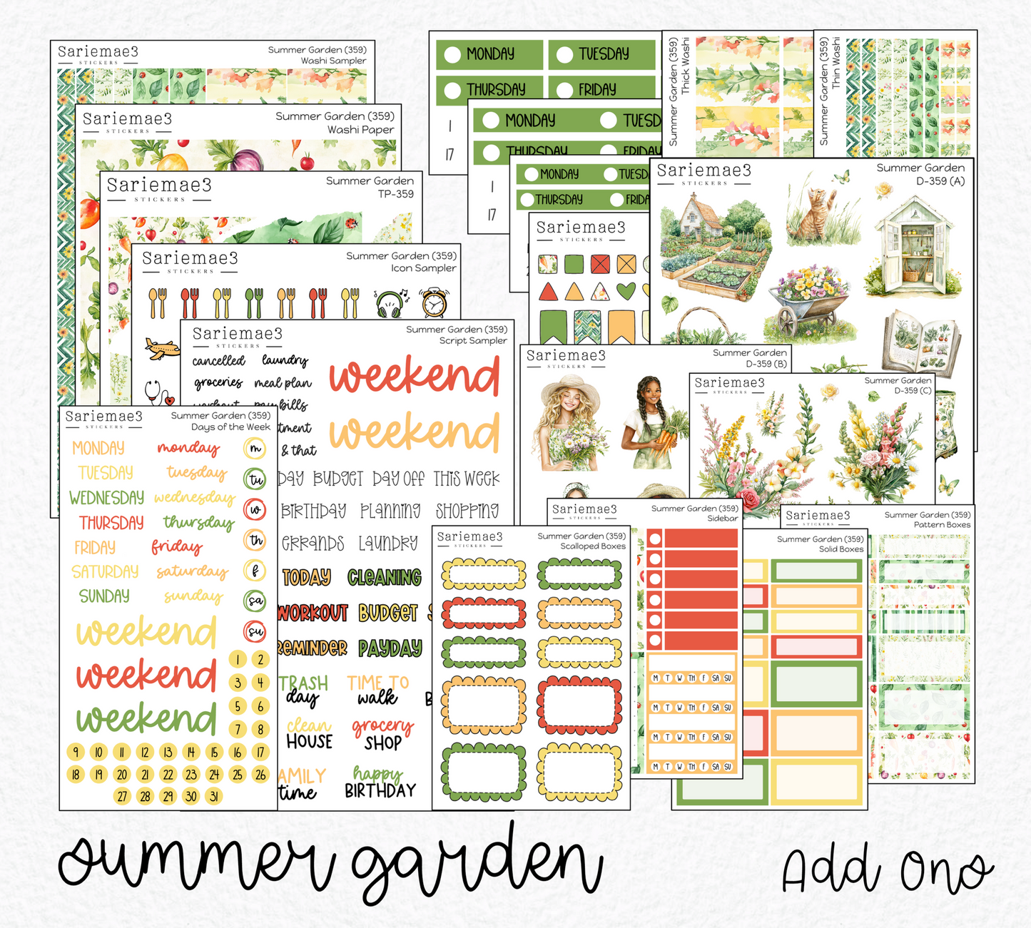 Dashboard Layout Kit (A5), Summer Garden, DAA5-359