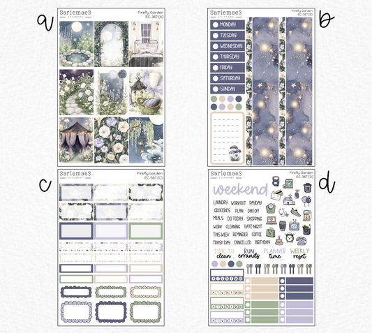 Vertical Weekly Kit, Firefly Garden, V-367