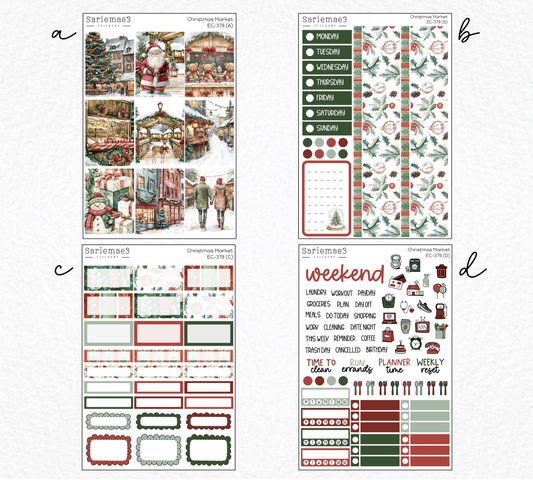 Vertical Weekly Kit, Christmas Market, V-379