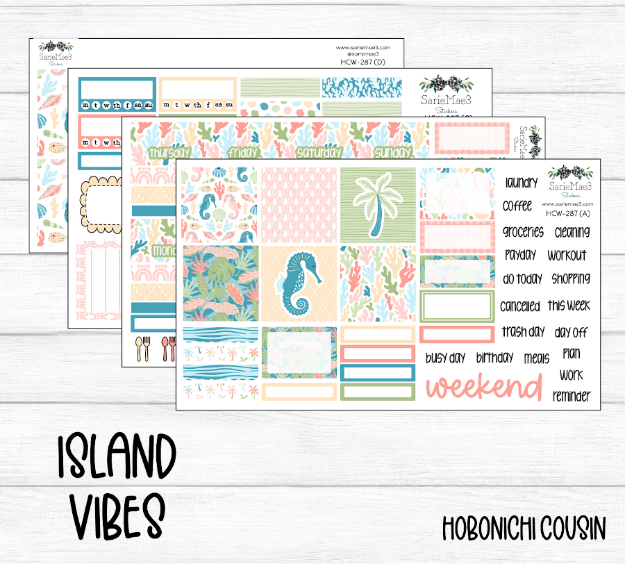 Hobonichi Cousin Kit, Island Vibes, HCW-287