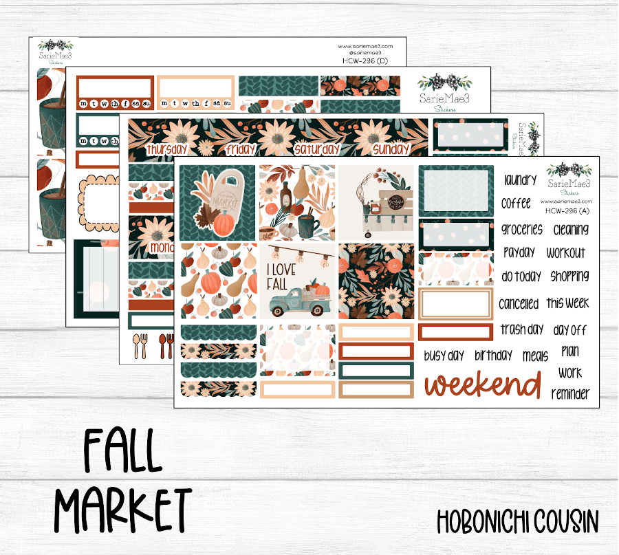 Hobonichi Cousin Kit, Fall Market, HCW-296