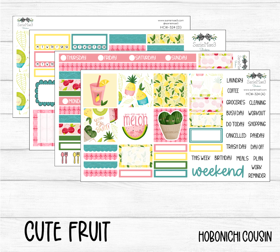 Hobonichi Cousin Kit, Cute Fruit, HCW-324
