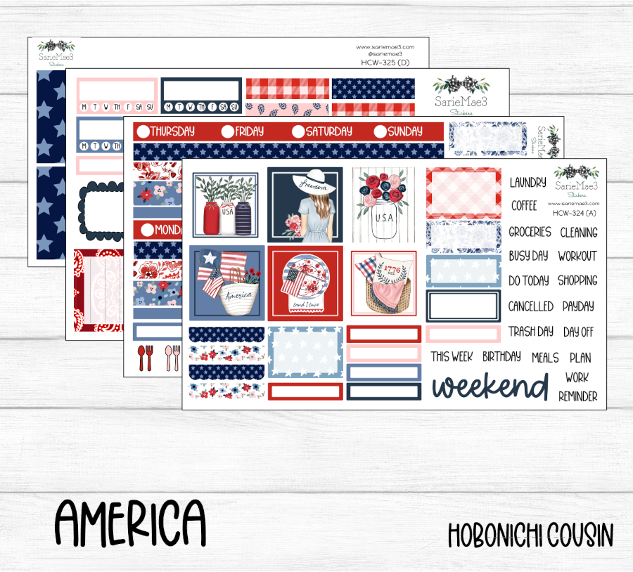 Hobonichi Cousin Kit, America, HCW-325