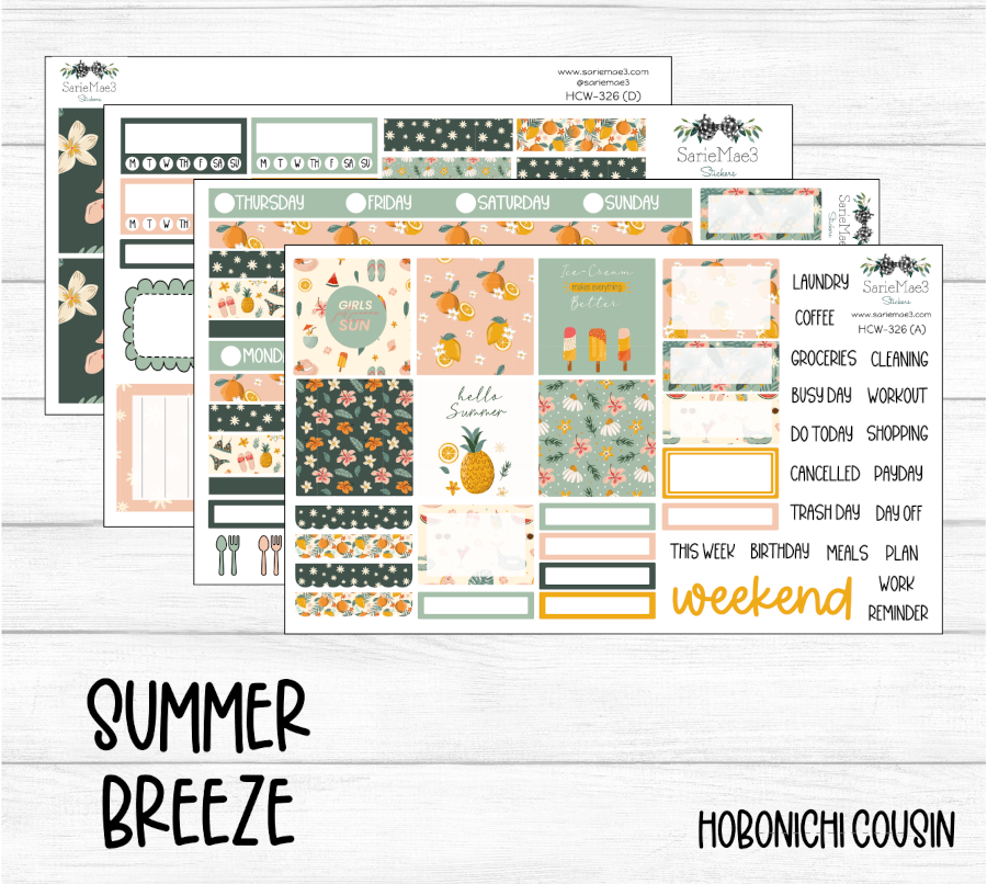 Hobonichi Cousin Kit, Summer Breeze, HCW-326