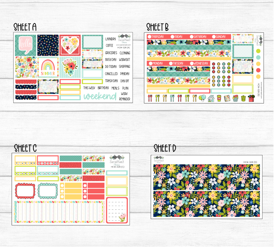 Hobonichi Cousin Kit, Bright Blooms, HCW-328