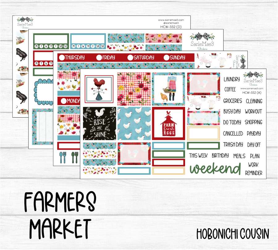 Hobonichi Cousin Kit, Farmers Market, HCW-332