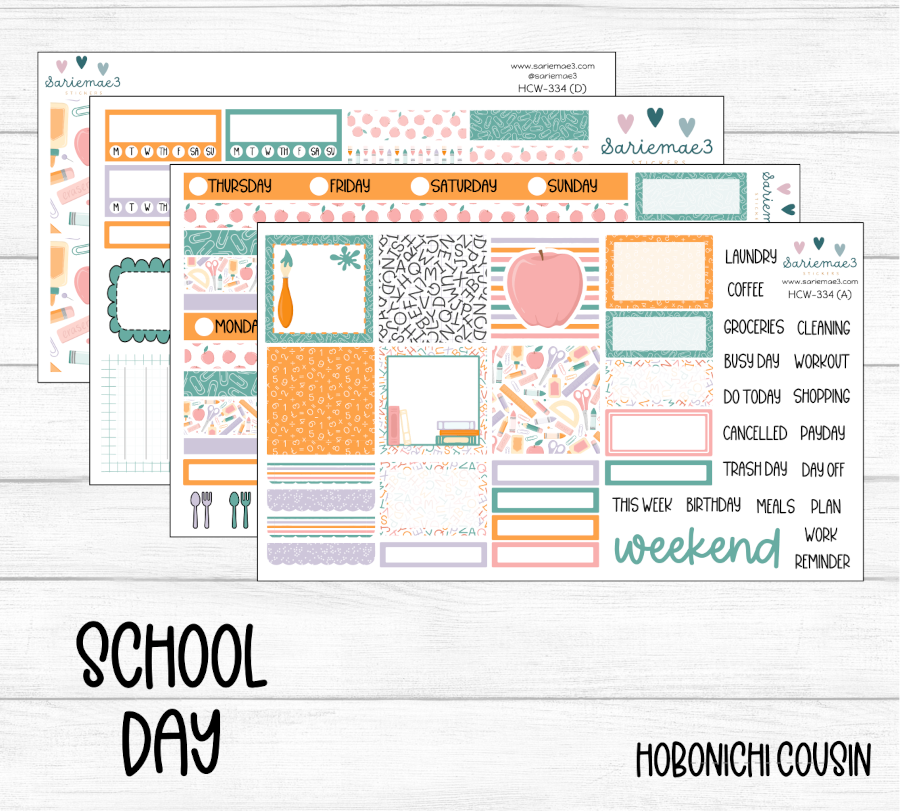 Hobonichi Cousin Kit, School Day, HCW-334