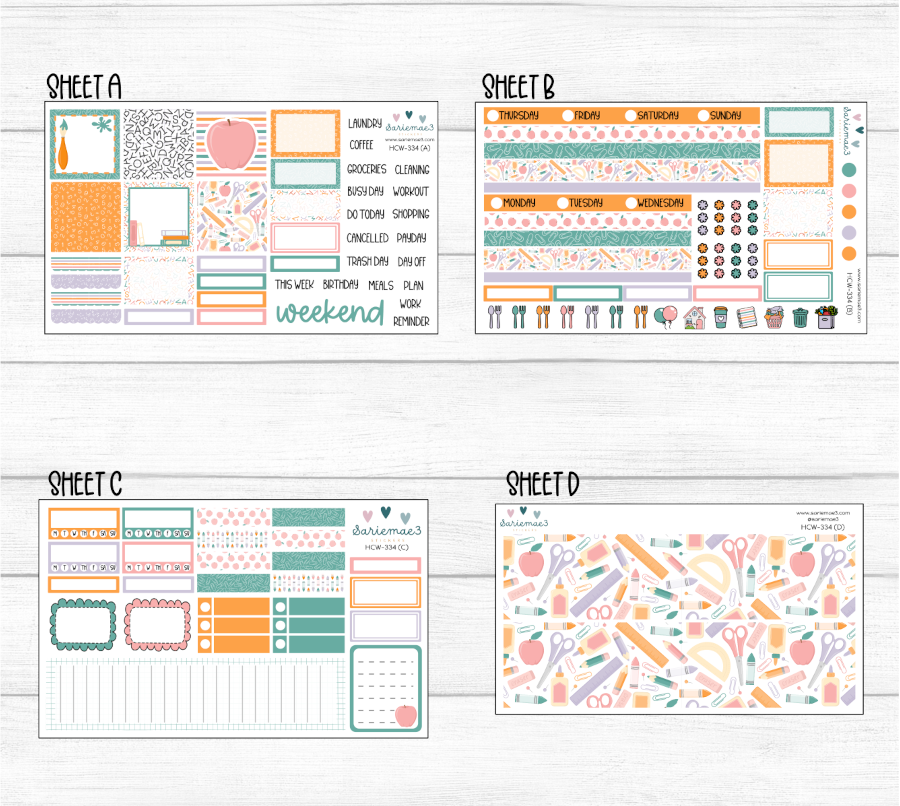 Hobonichi Cousin Kit, School Day, HCW-334