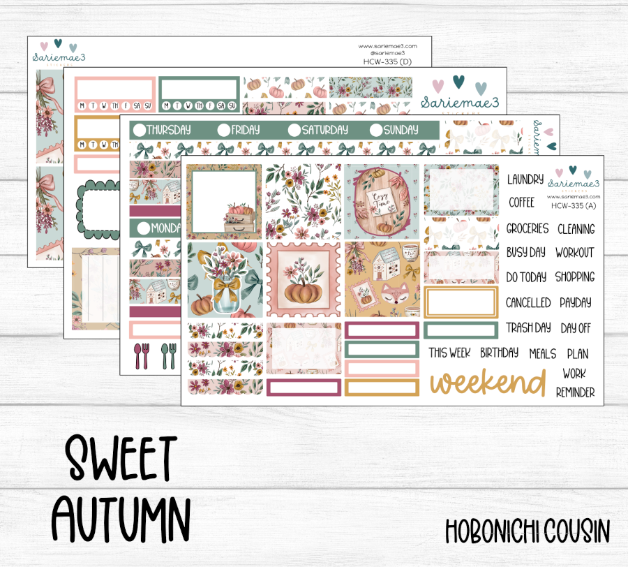 Hobonichi Cousin Kit, Sweet Autumn, HCW-335