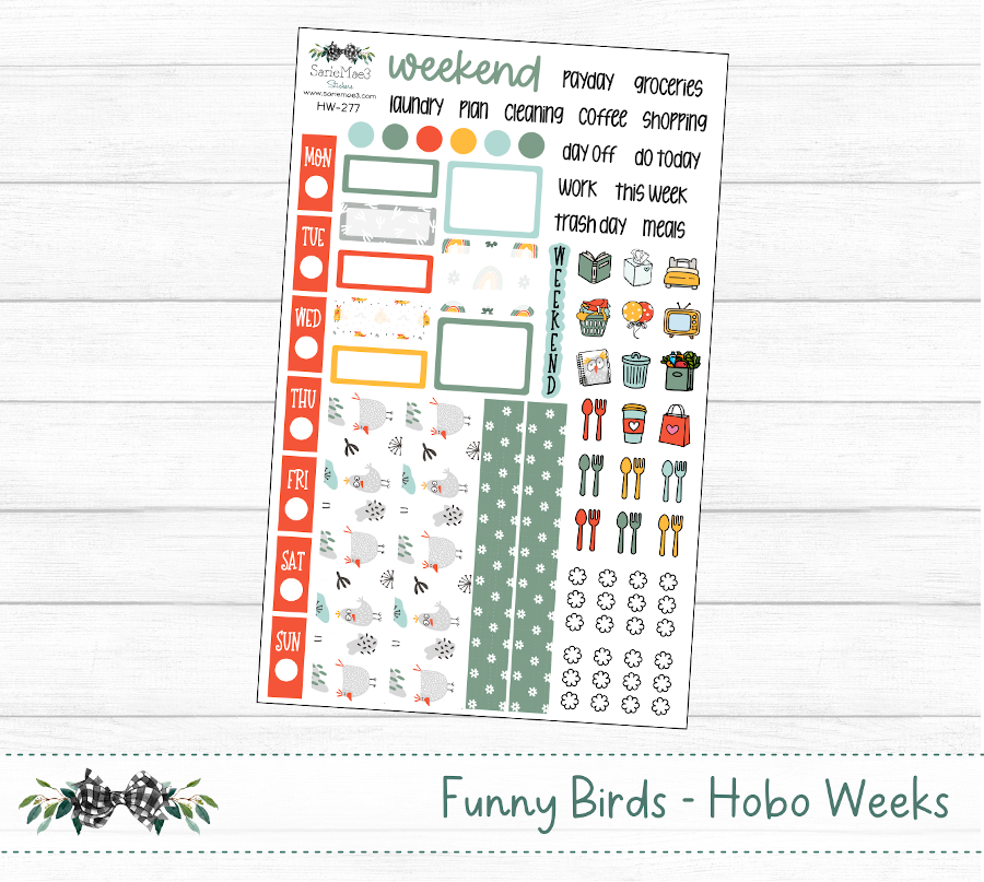 Hobonichi Weeks Kit, Funny Birds, HW-277