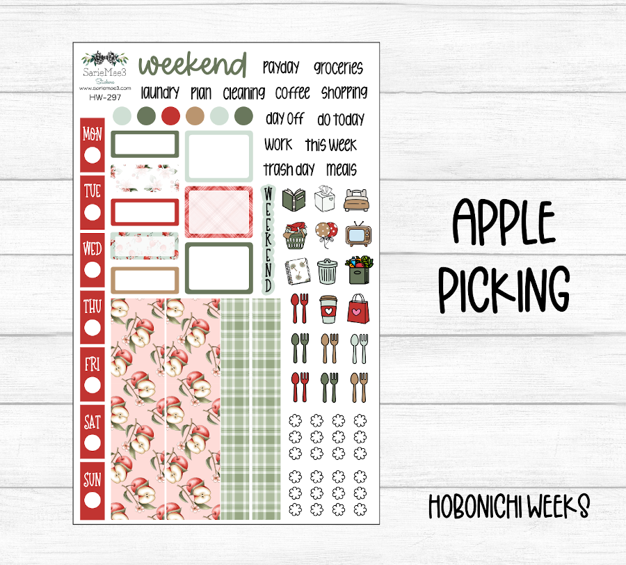 Hobonichi Weeks Kit, Apple Picking, HW-297