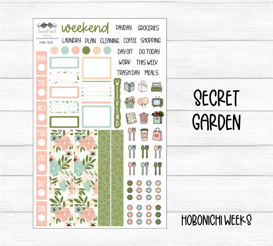 Hobonichi Weeks Kit, Secret Garden, HW-333