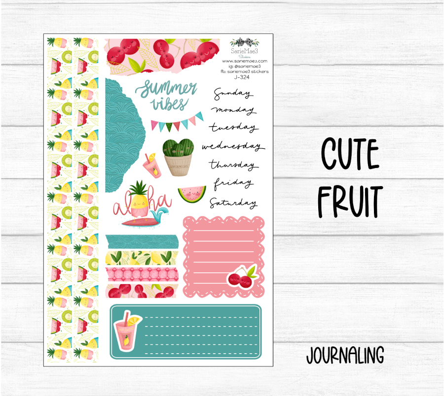 Journaling Kit, Cute Fruit, J-324