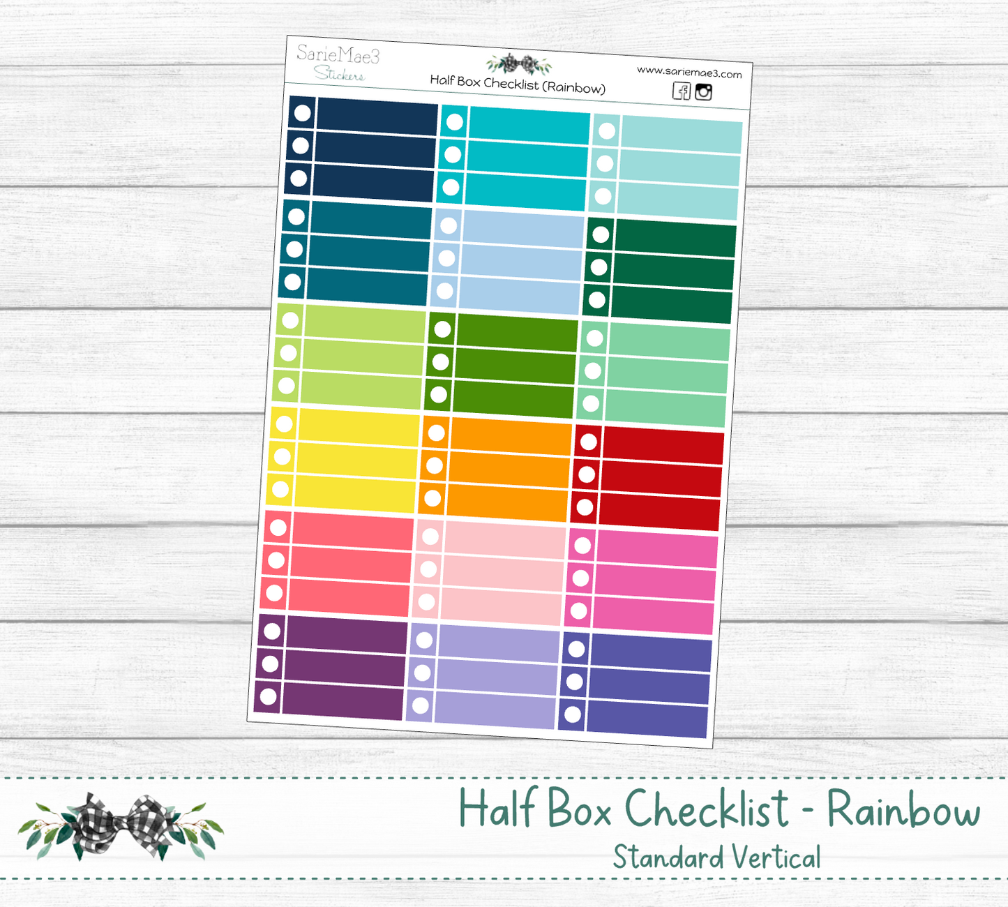 Half Box Checklists (Rainbow)