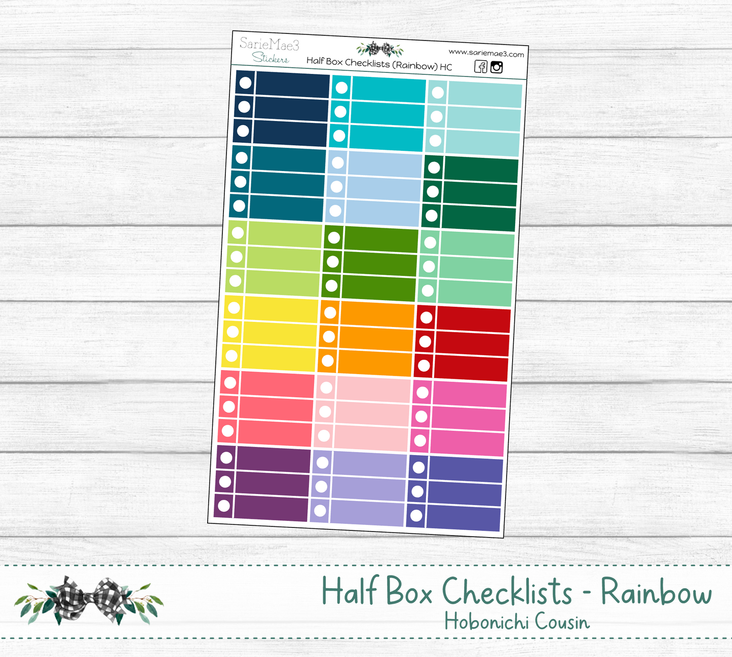 Half Box Checklists (Rainbow) Hobo Cousin