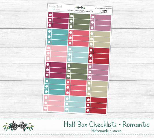 Half Box Checklists (Romantic) Hobo Cousin