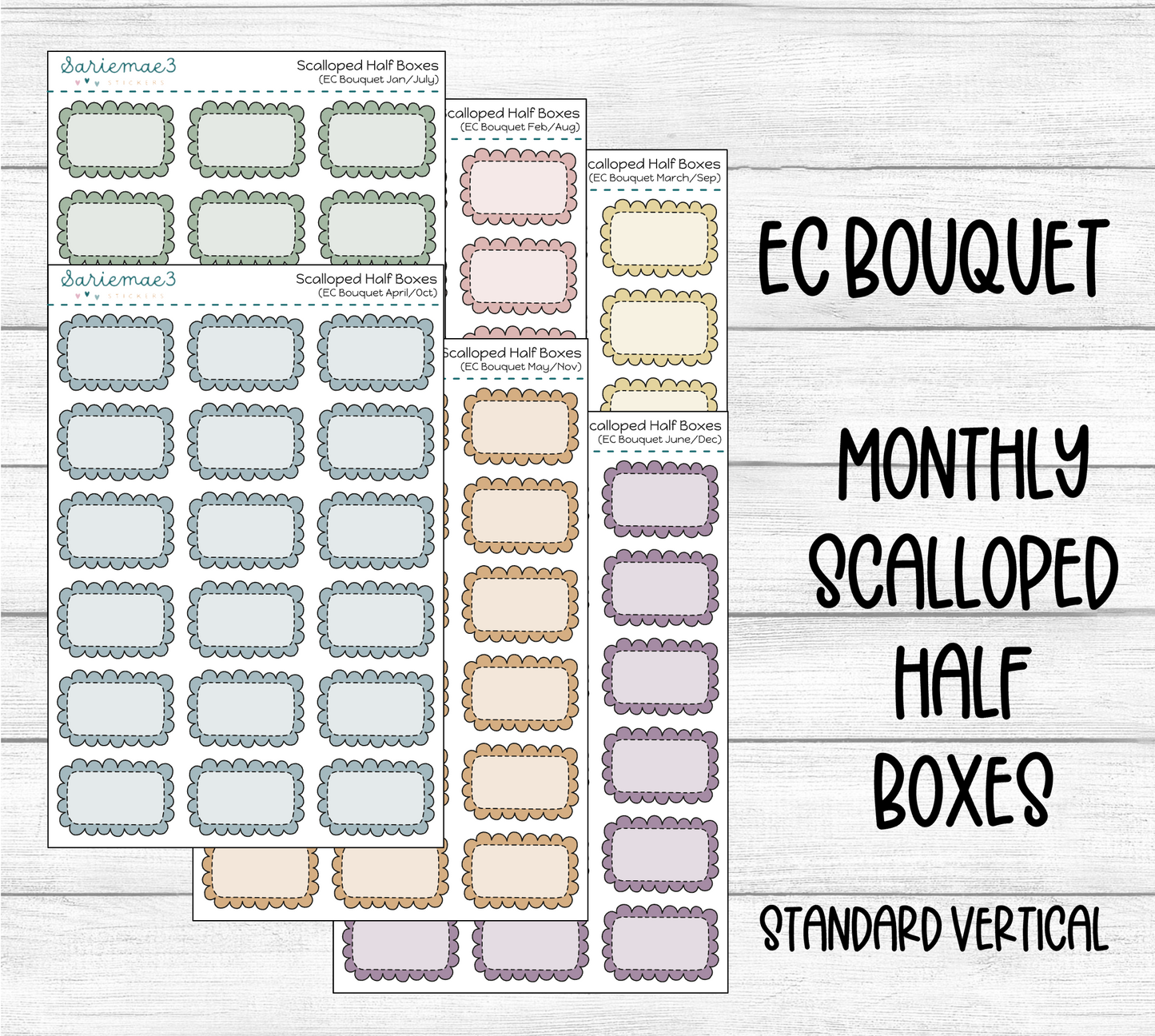 Scalloped Half Boxes (EC Bouquet)