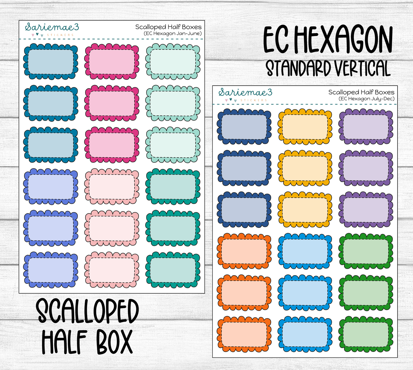 Scalloped Half Boxes (EC Hexagon)