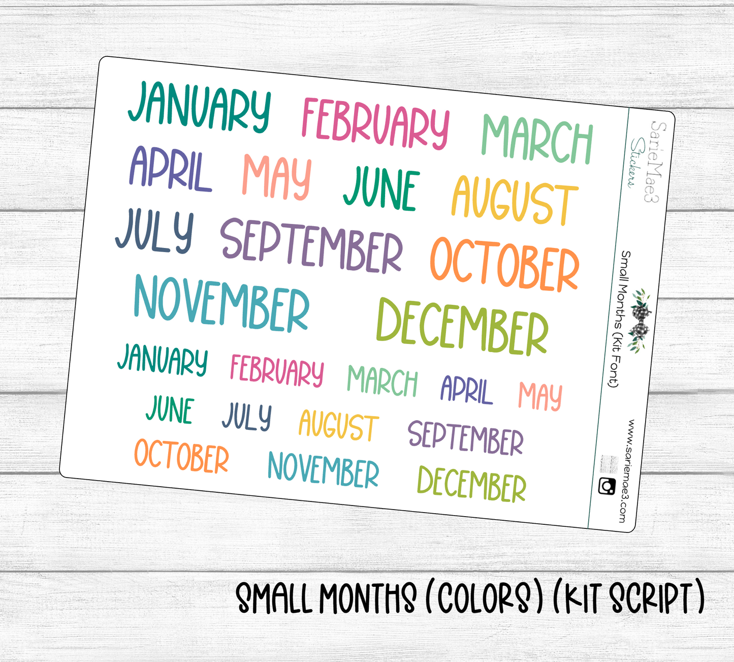 Small Months (EC Colors) (Kit Font)