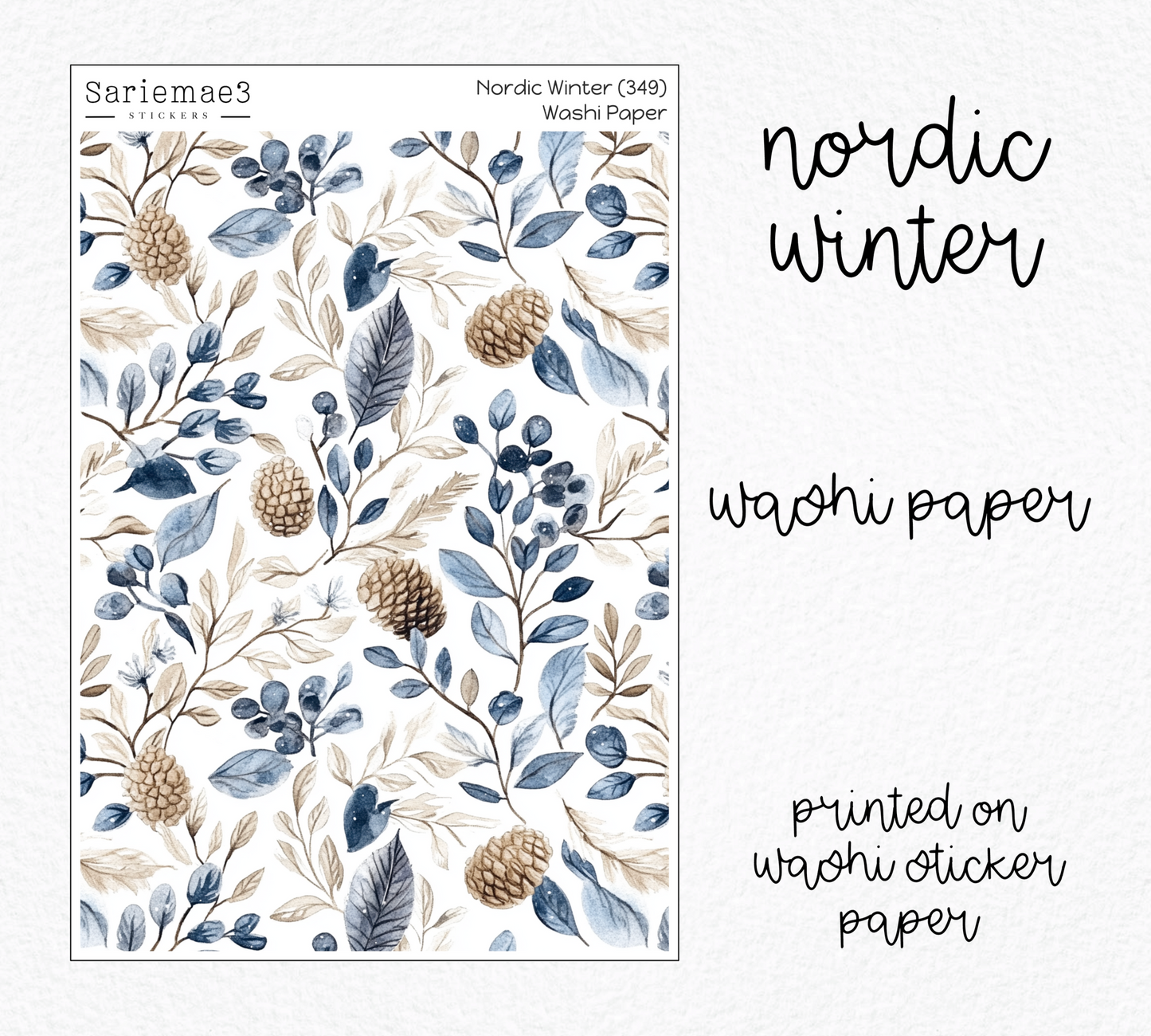 Nordic Winter Washi Paper (Kit 349)