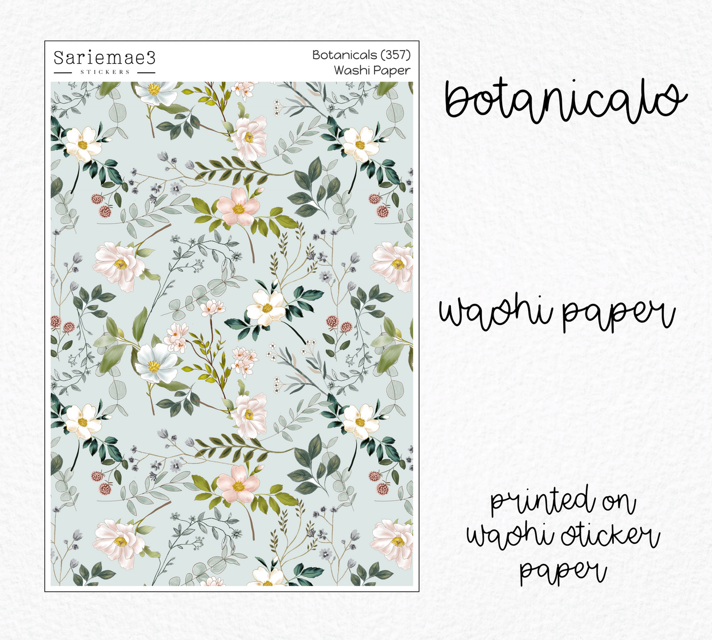 Botanicals Washi Paper (Kit 357)