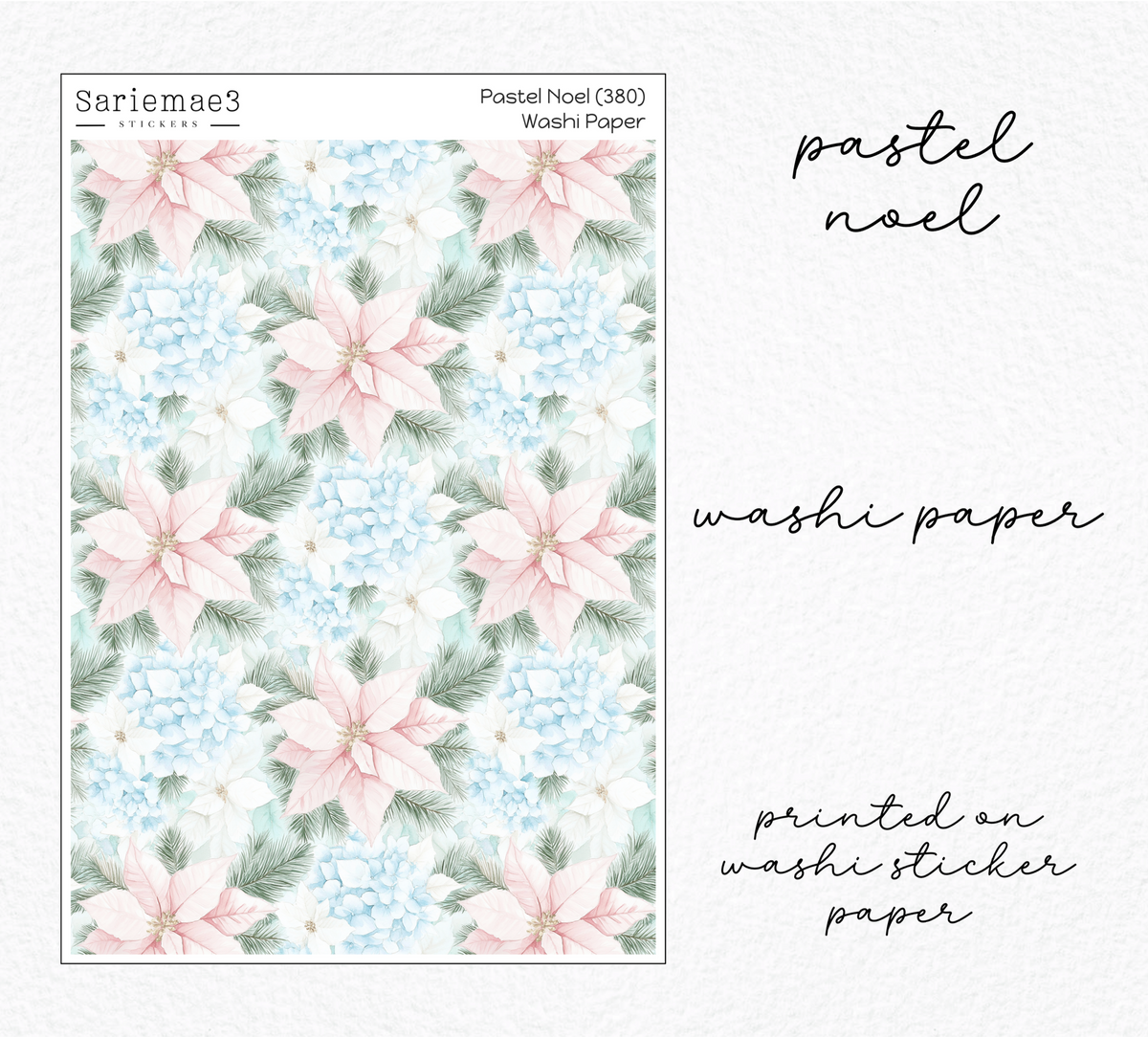 Pastel Noel Washi Paper (Kit 380)