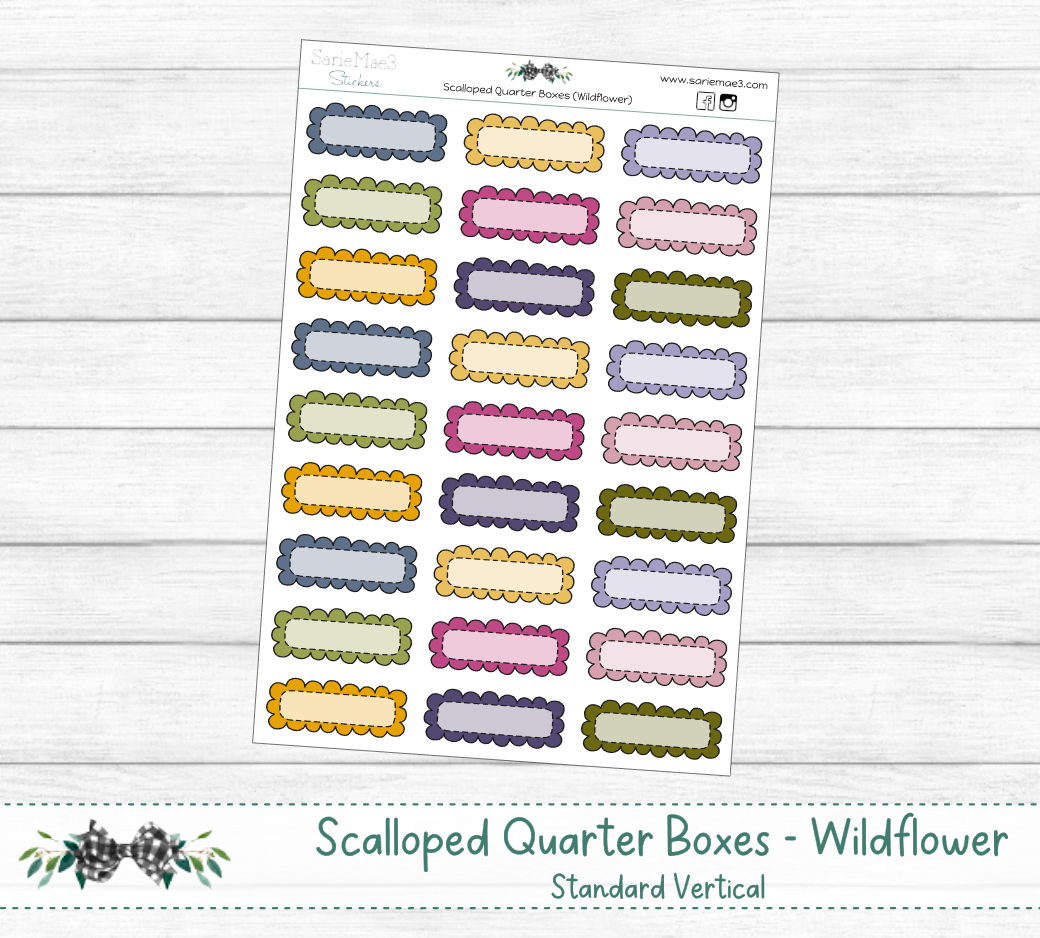 Scalloped Quarter Boxes (Wildflower)