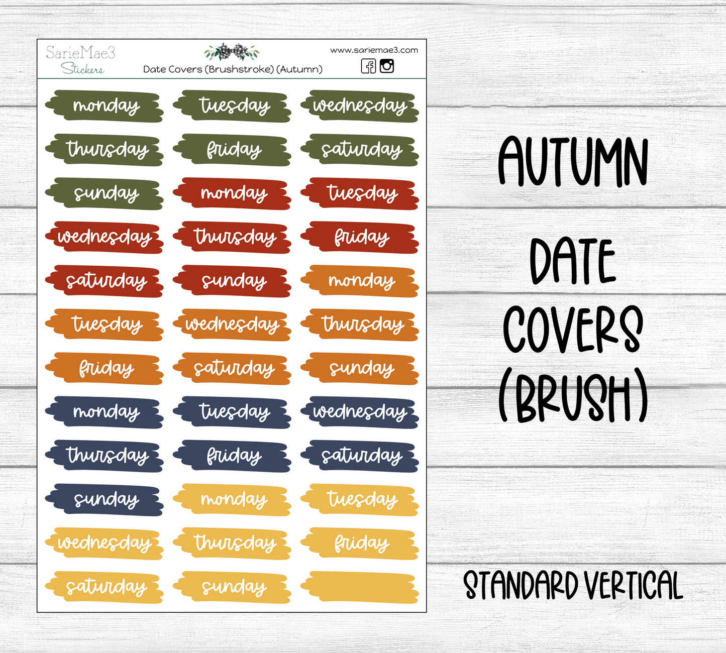Date Covers (Brushstroke) (Autumn)