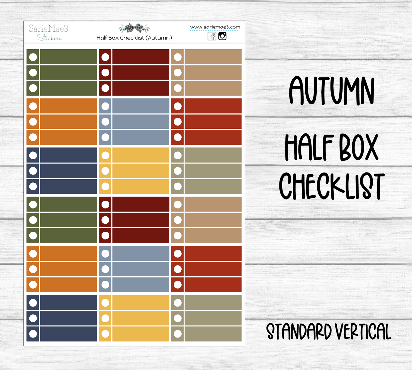 Half Box Checklists (Autumn)