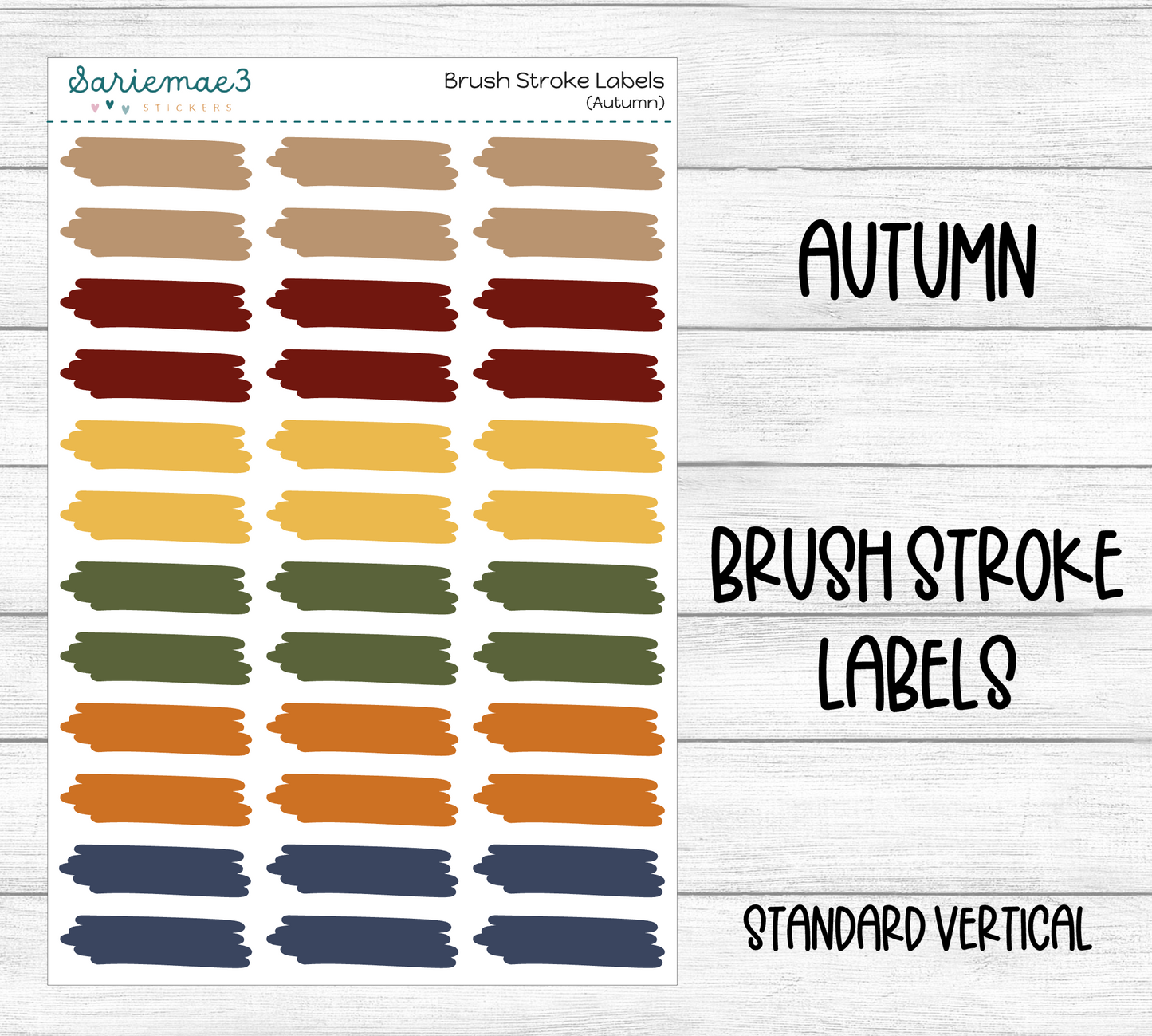 Brushstroke Labels (Autumn)