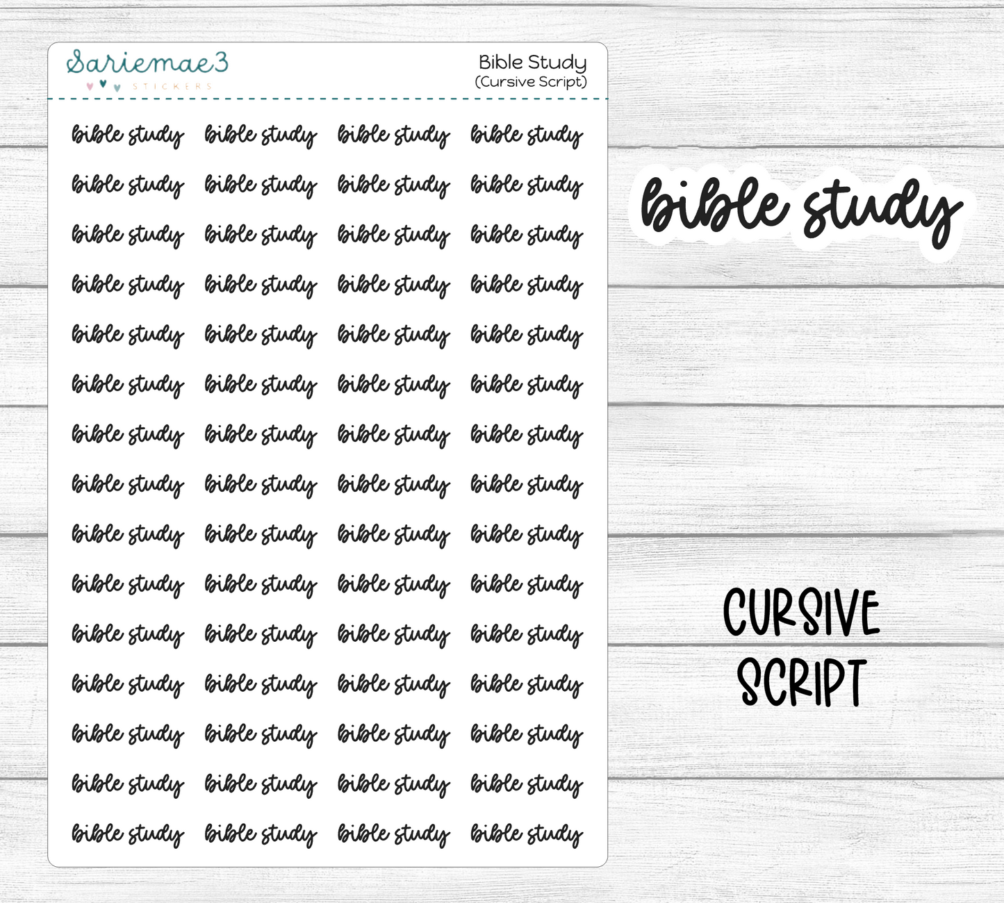 Bible Study (Cursive)