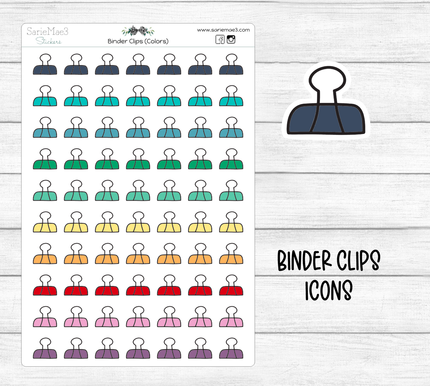 Binder Clip Icons