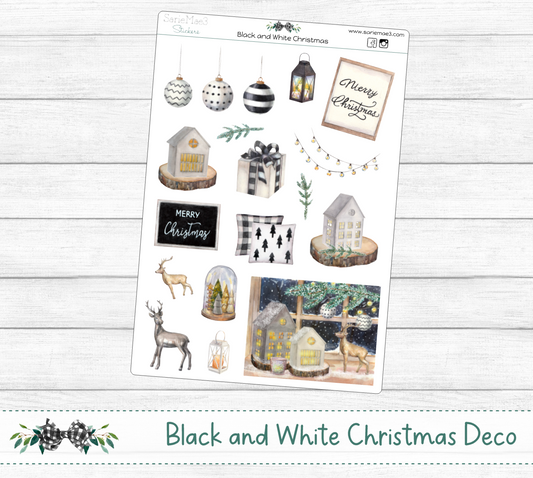 Black and White Christmas Deco