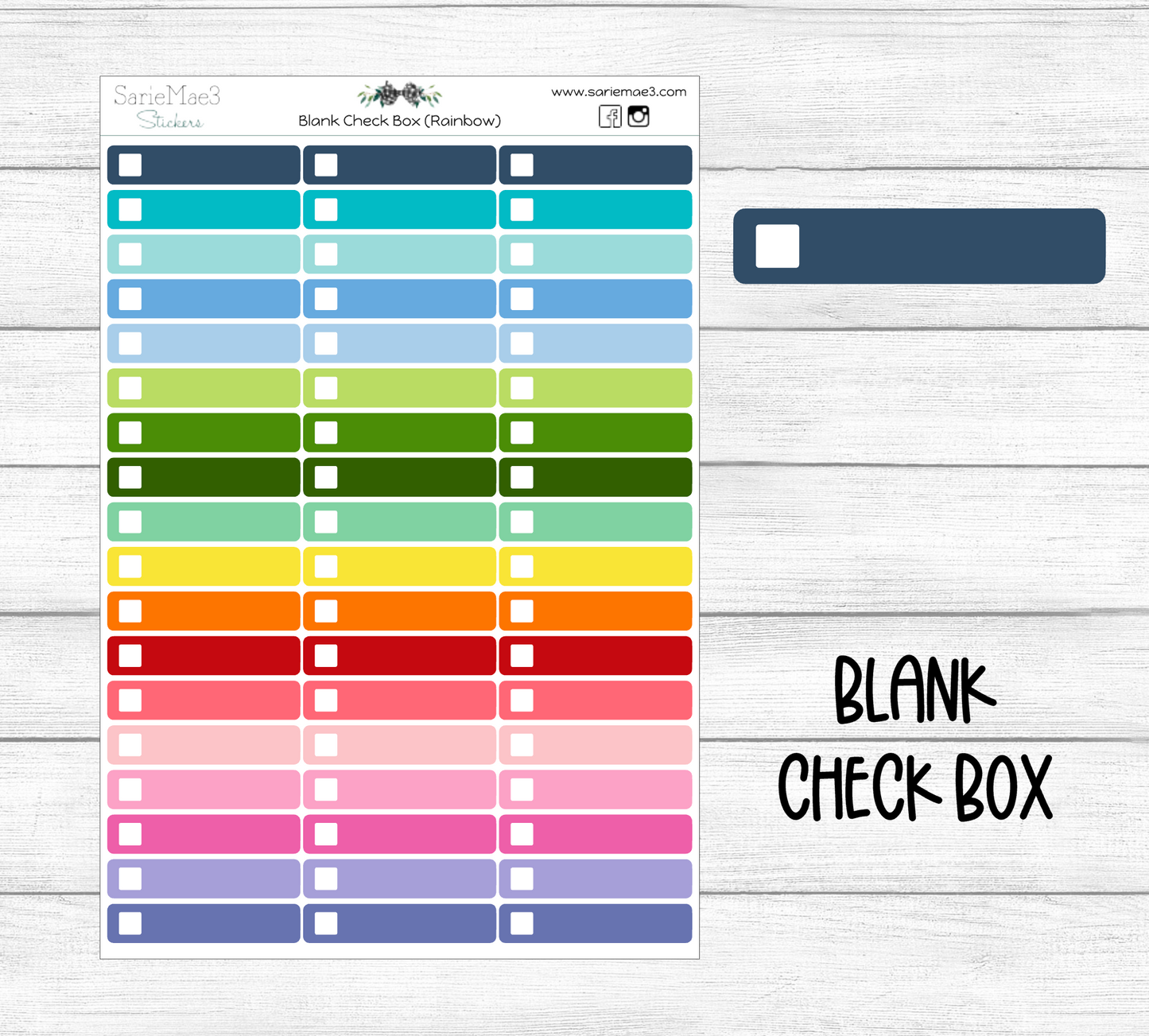Blank Rainbow Check Box