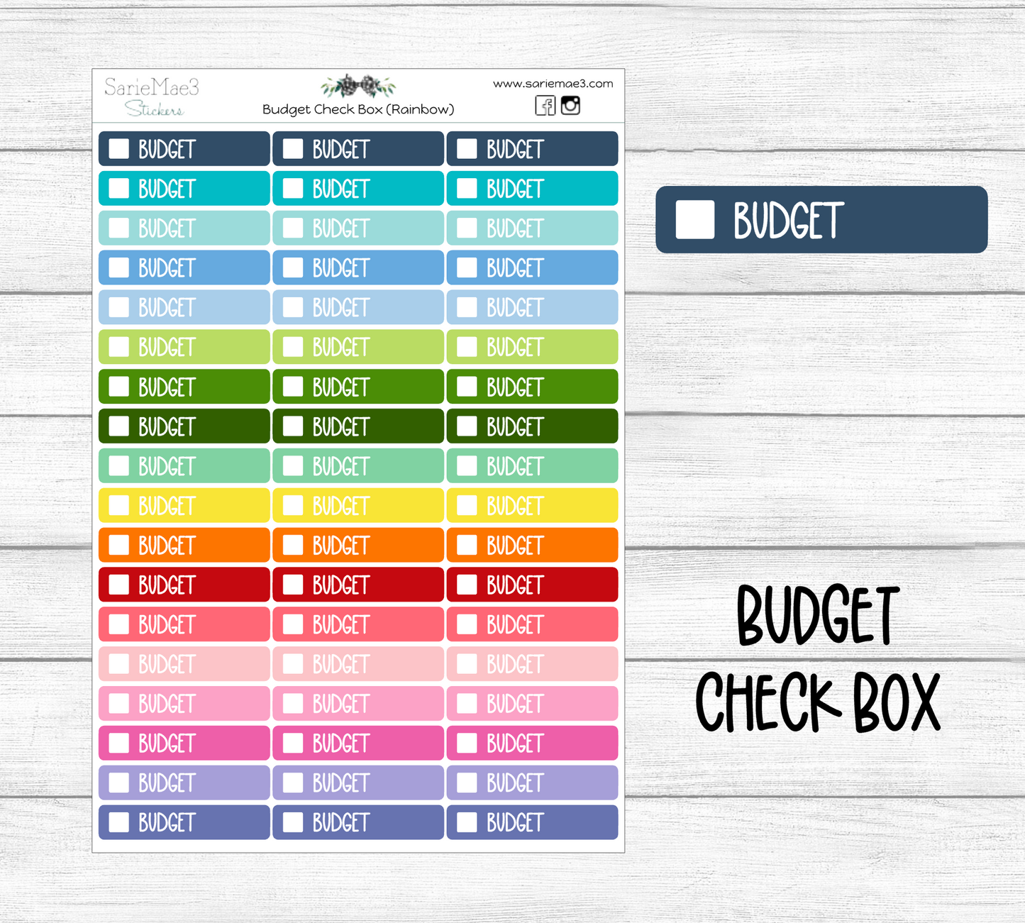 Budget Rainbow Check Box