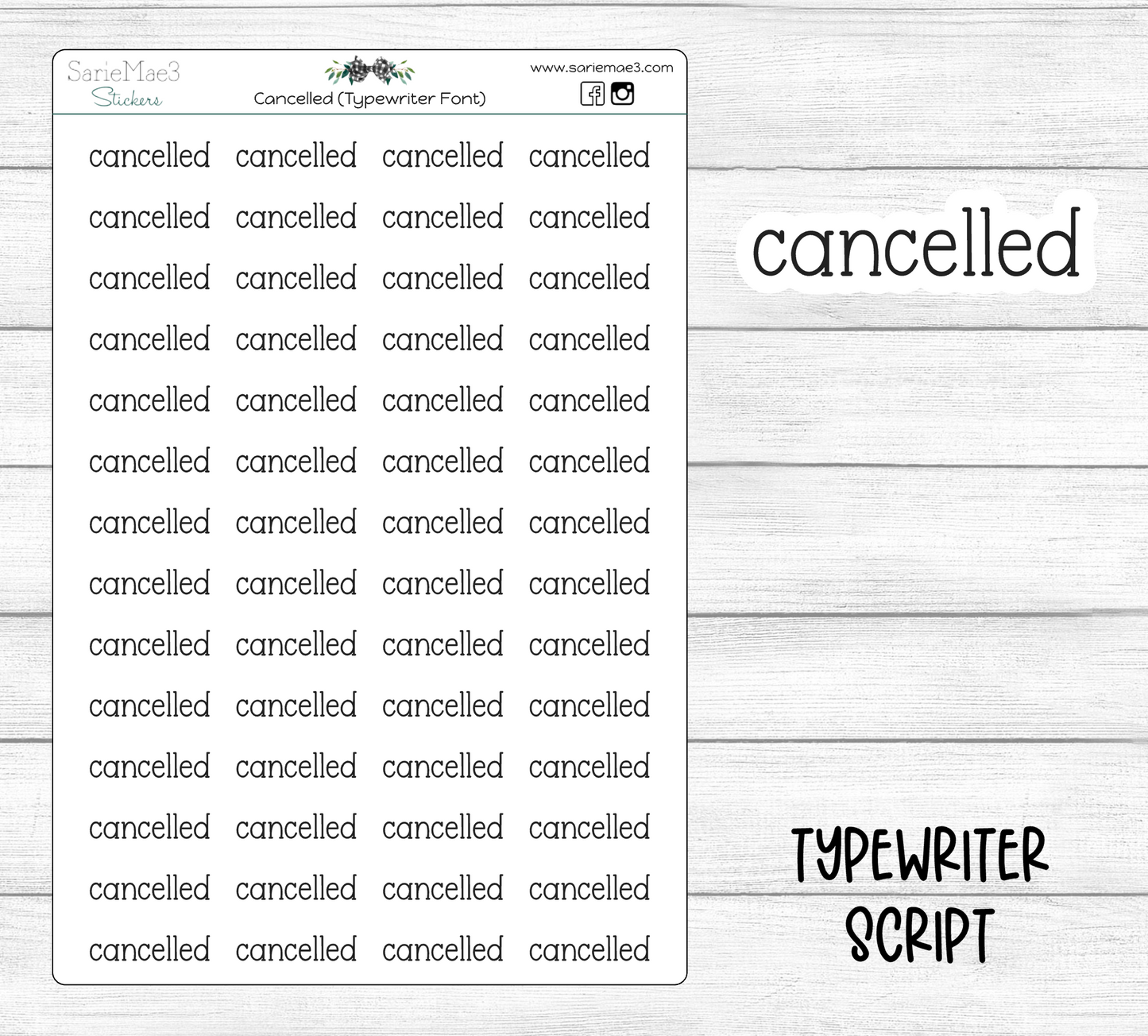Cancelled (Typewriter)