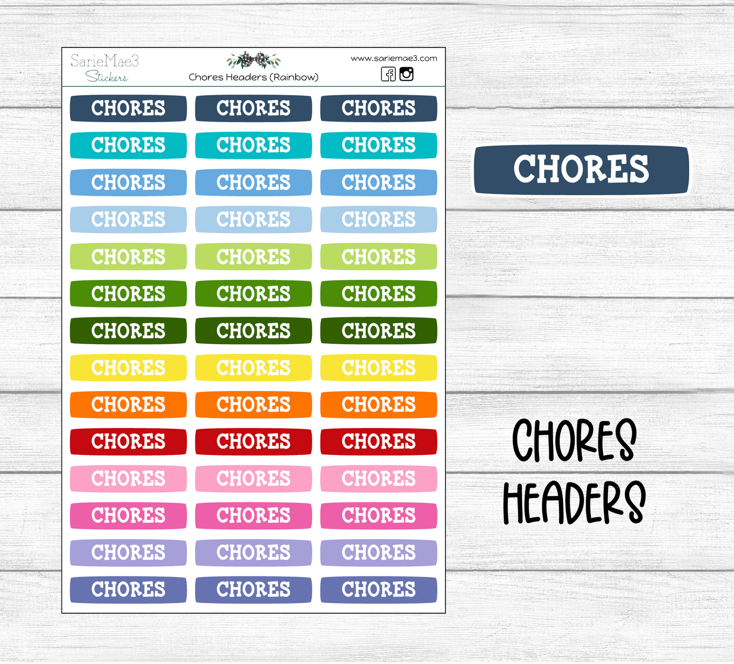 Chores Rainbow Header