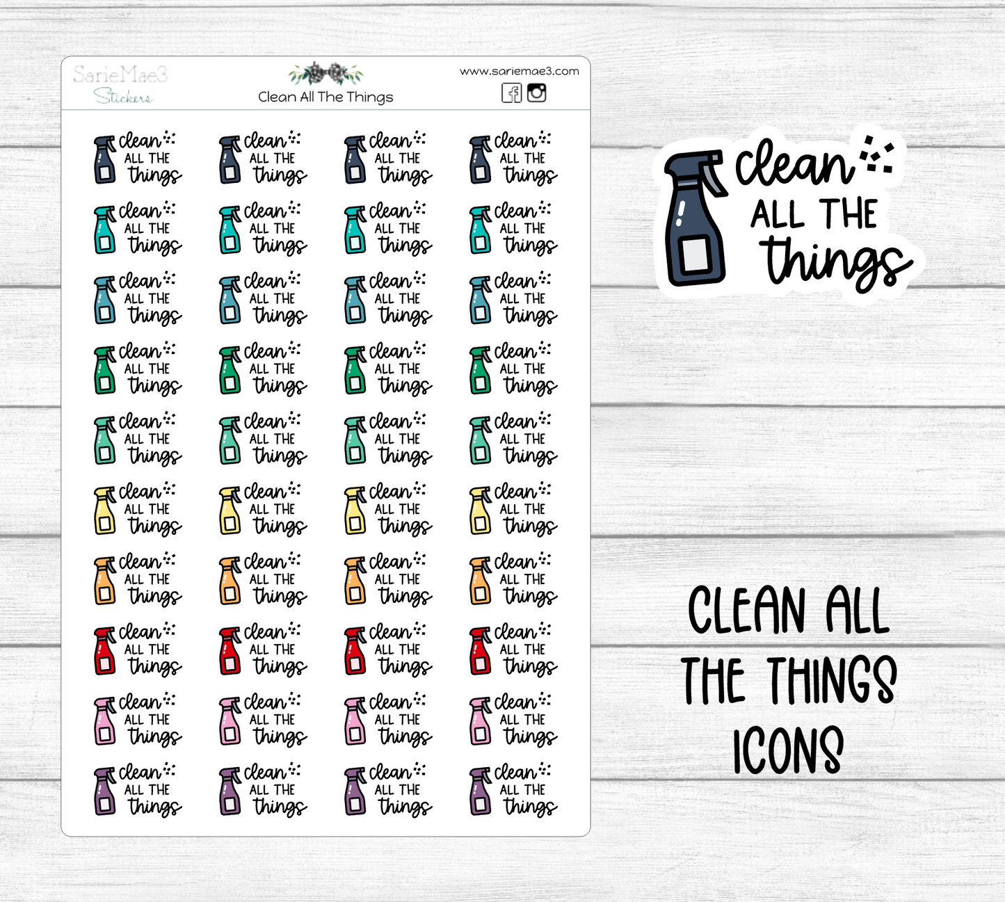 Clean All The Things Icons