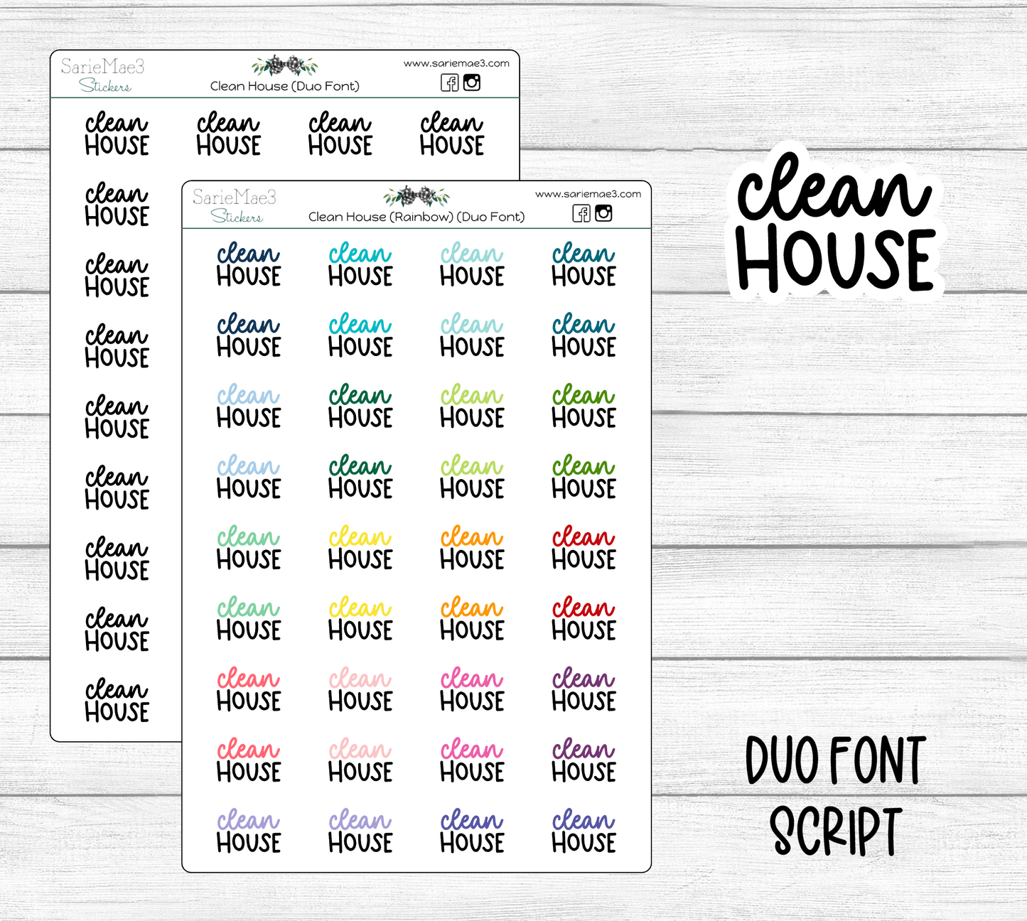 Clean House (Duo Font)