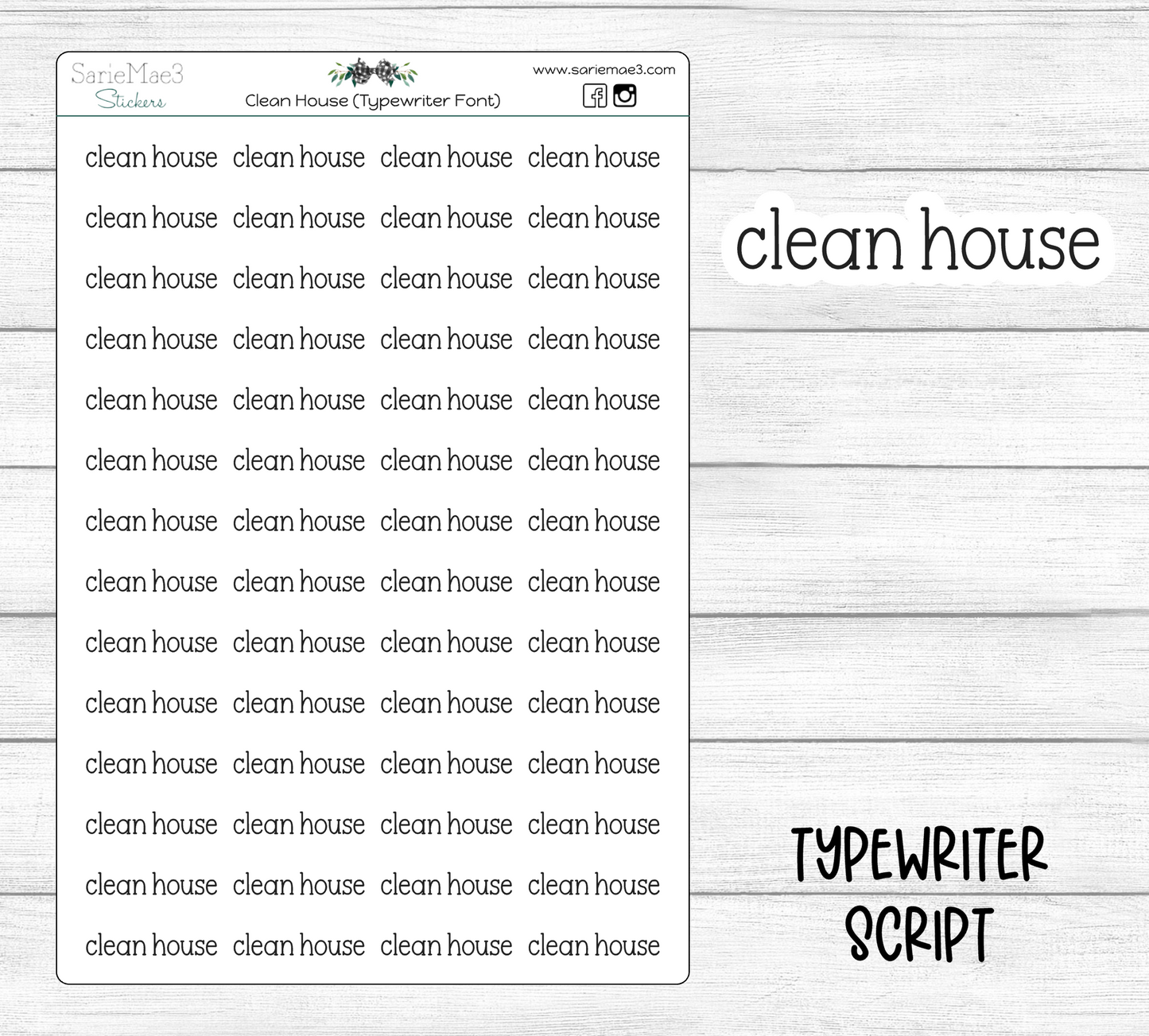 Clean House (Typewriter)