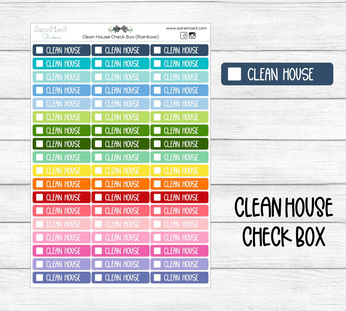 Clean House Rainbow Check Box