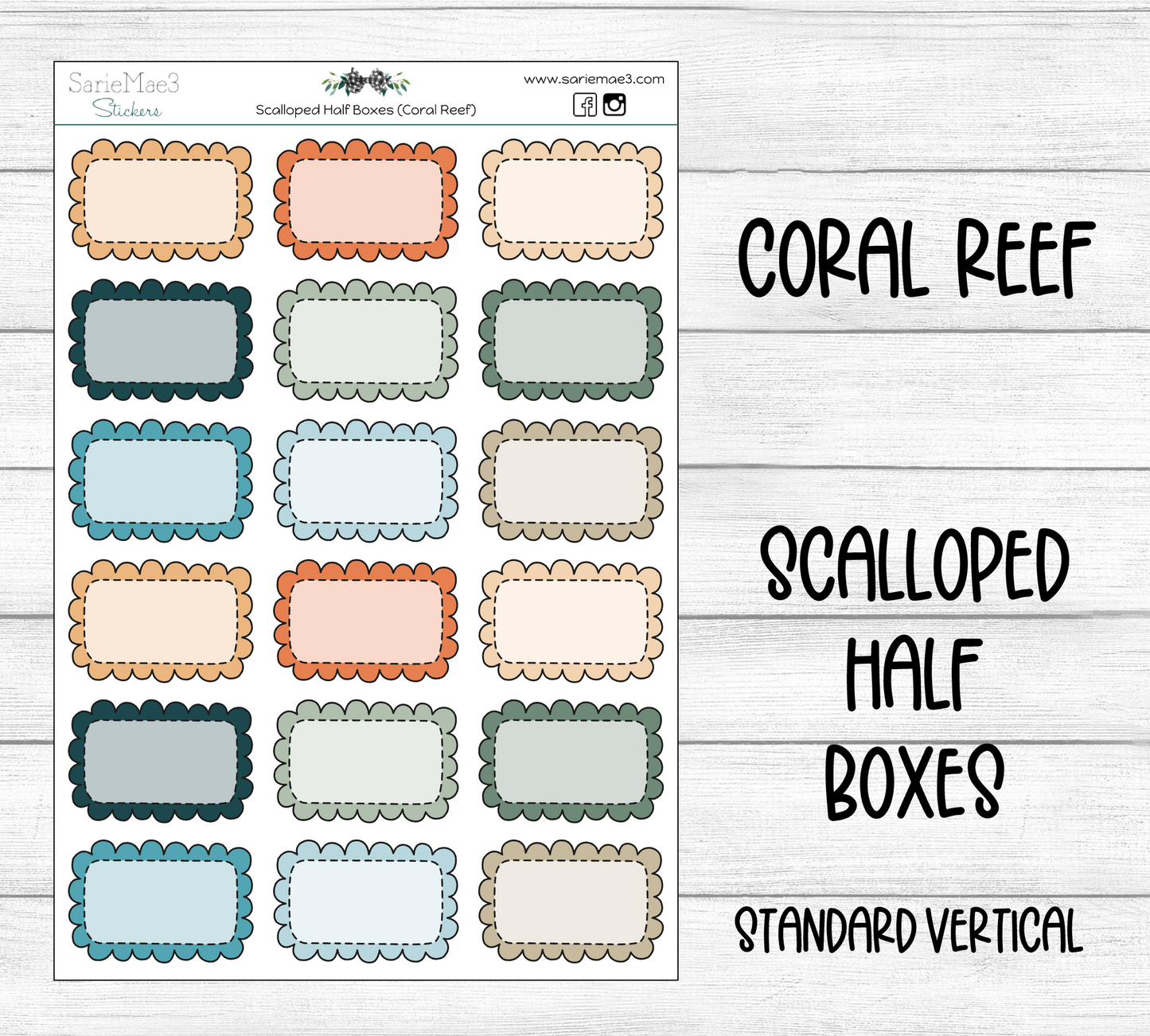 Scalloped Half Boxes (Coral Reef)