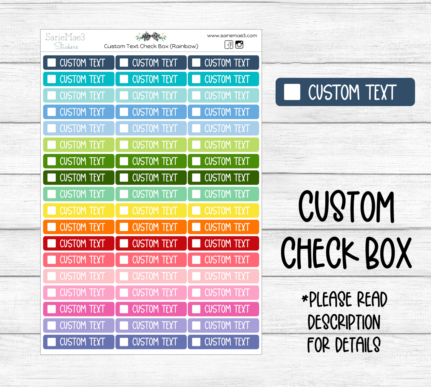 Custom Rainbow Check Box