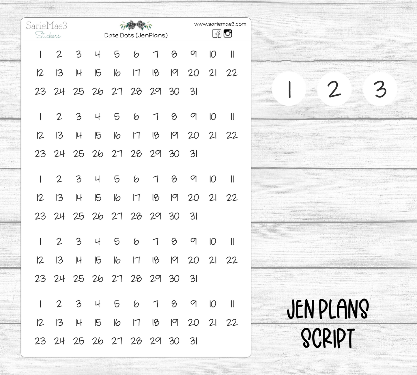 Date Dots (JenPlans)