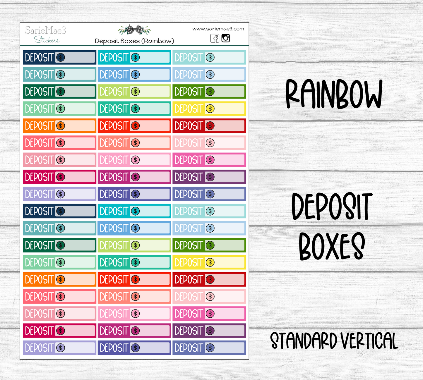 Deposit Boxes (Rainbow)