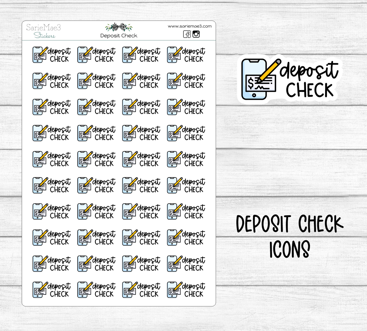 Deposit Check Icons