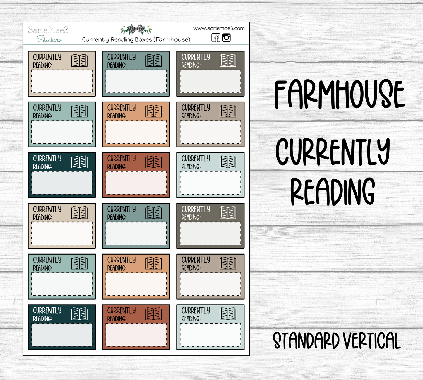 Currently Reading Boxes (Farmhouse)