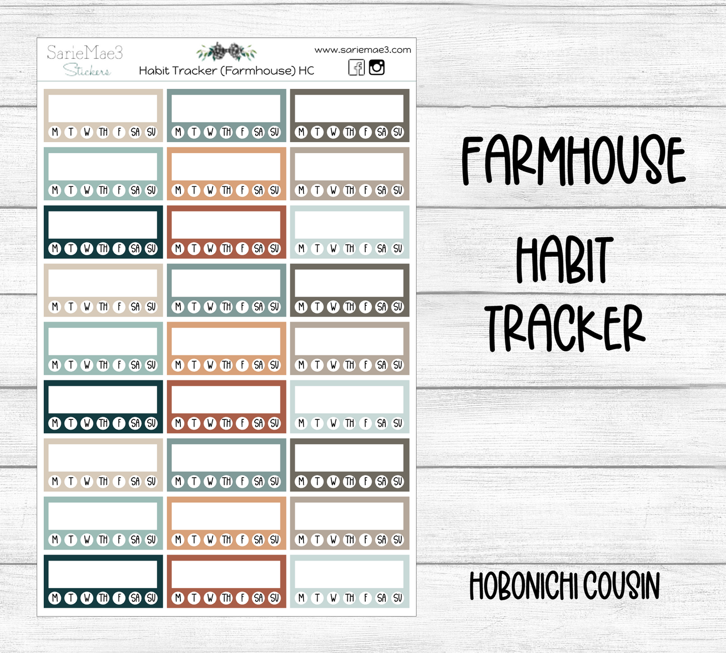 Habit Tracker (Farmhouse) Hobo Cousin