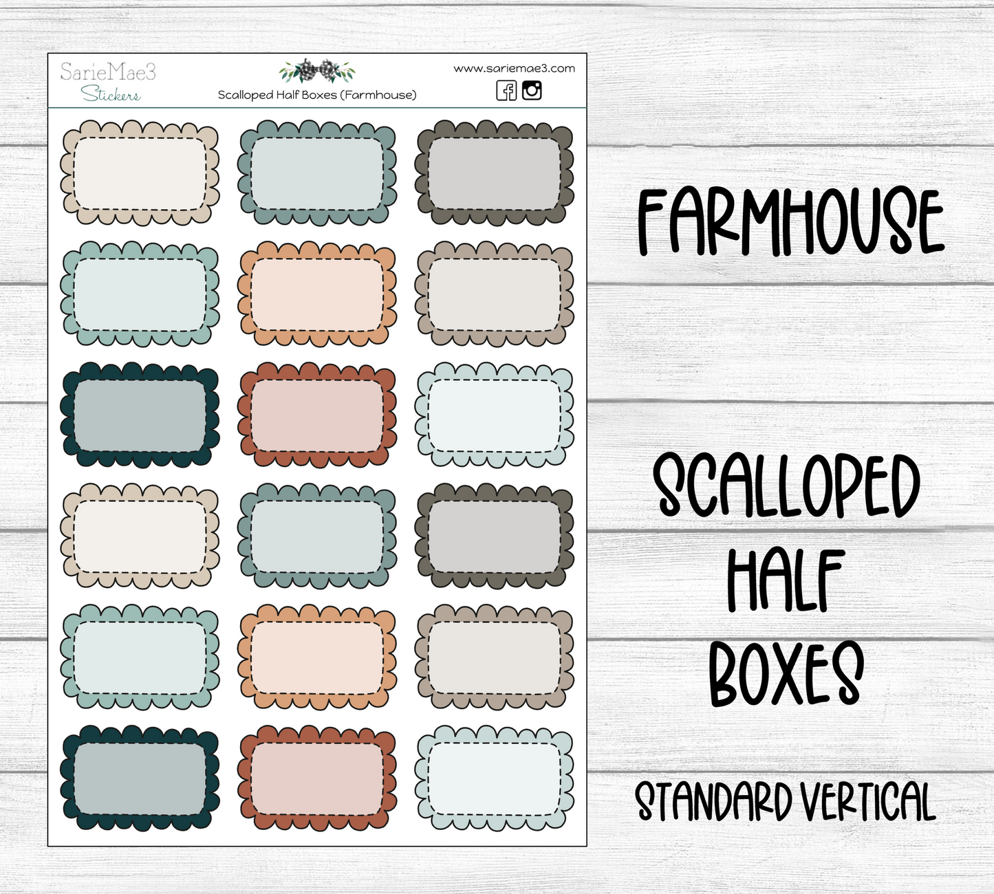 Scalloped Half Boxes (Farmhouse)